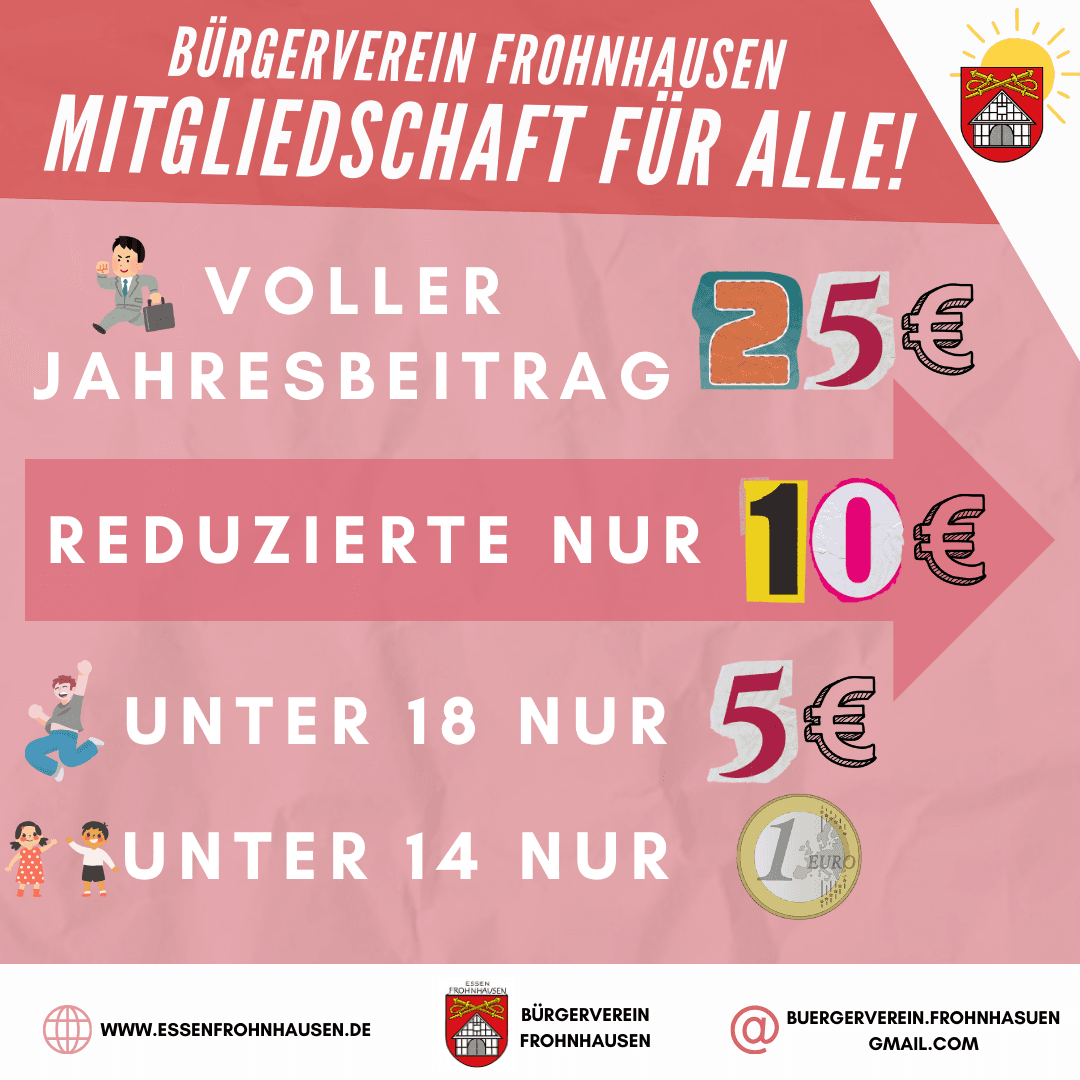 Unsere neuen Jahresbeiträge!